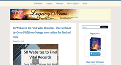 Desktop Screenshot of news.legacyfamilytree.com