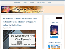 Tablet Screenshot of news.legacyfamilytree.com